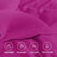 Ensemble de housse de couette unie 3 pièces - Literie 100% microfibre soyeuse avec taies d'oreiller, lavable à la machine-116630579-116630583