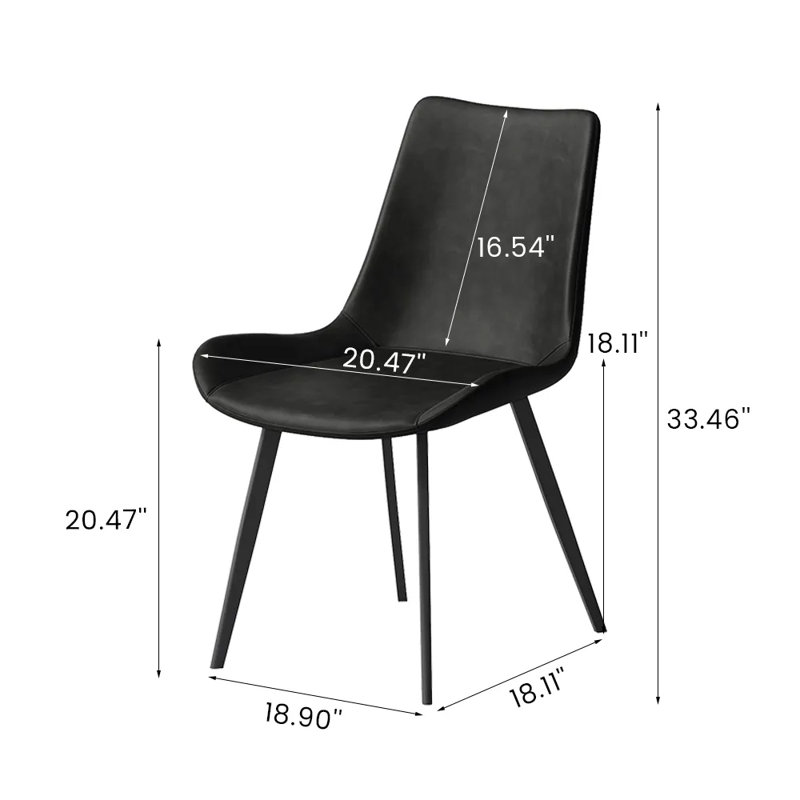 Ensemble de chaises de salle à manger , Noir