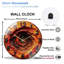 Horloge murale en verre Fiery Vortex