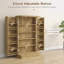 Buffet décoratif, armoire de rangement pour garde-manger, armoire de cuisine autoportante avec 12 tablettes de porte
