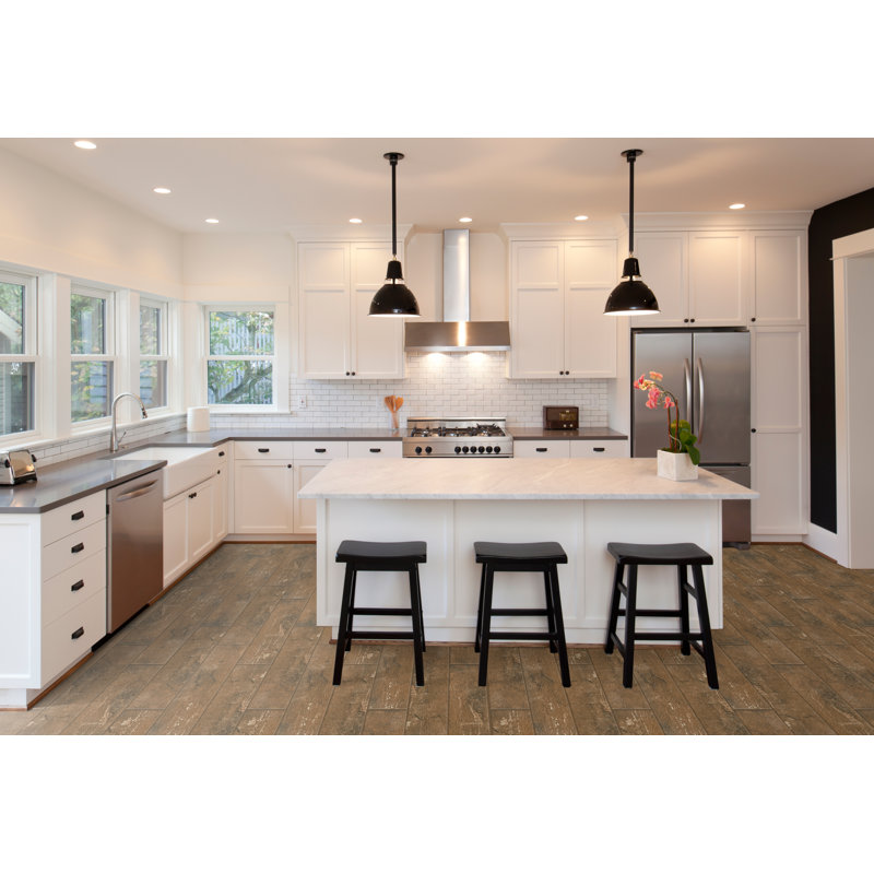 Emser Ranch Farm Wood Look Porcelain Bullnose Tile (3-in x 12-in)