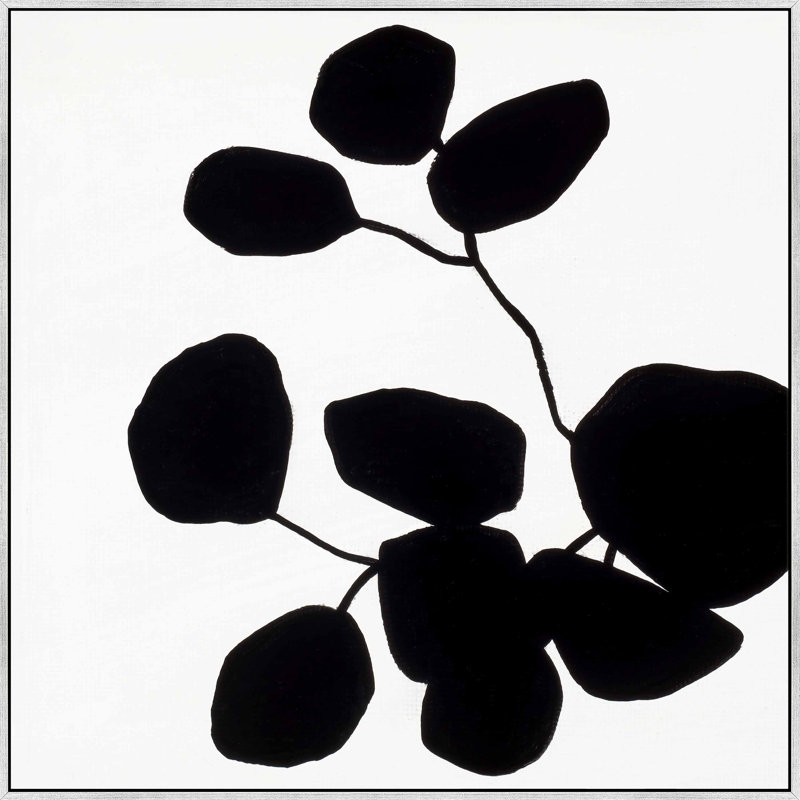 Modern Botanical 5 Print by Lee Lessem, Silver Framed Canvas, 30" H x 30" W x 1.38" D