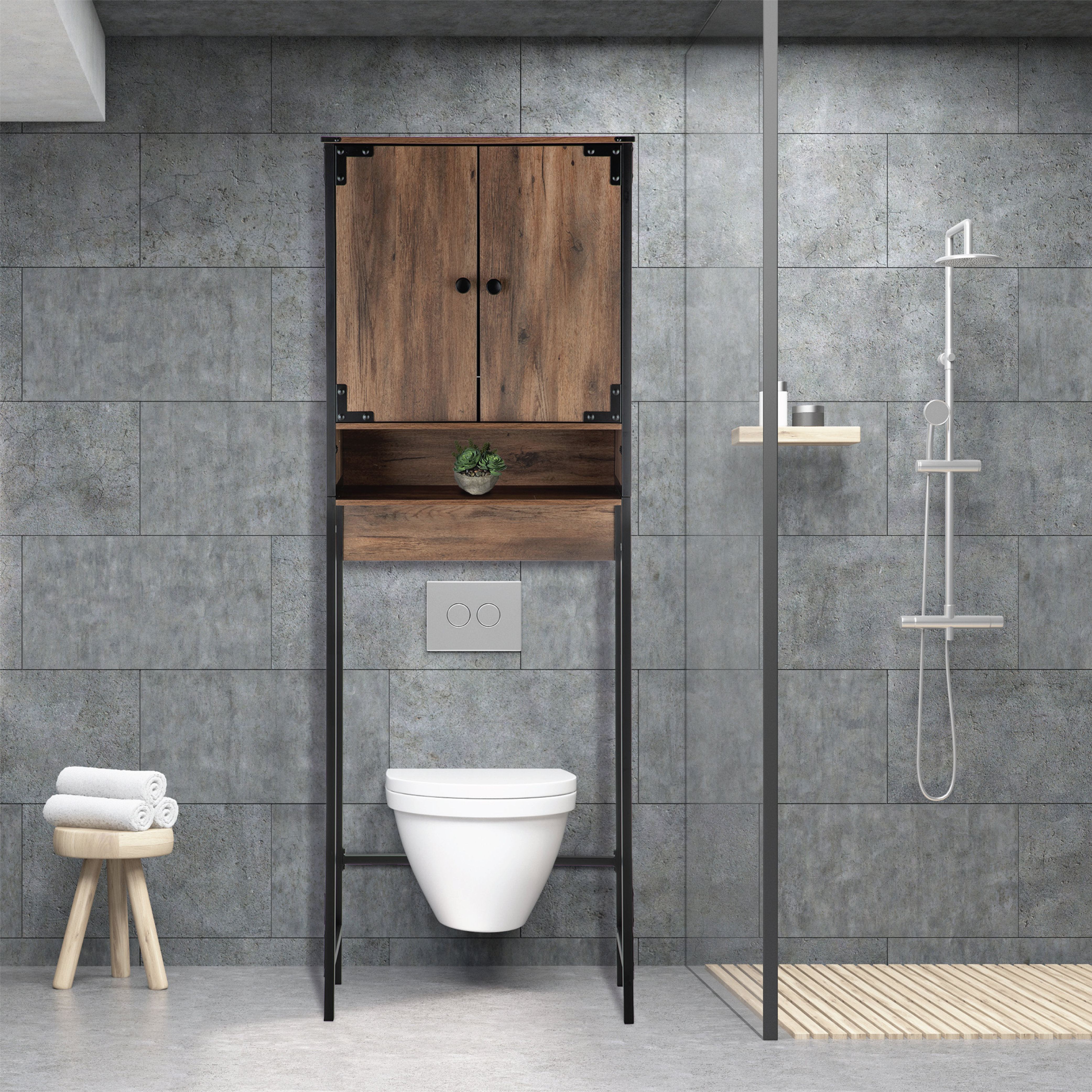 17 Stories Exylian Freestanding Over the Toilet Storage Reviews