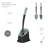 Bath Bliss Contoured Toilet Brush In Black