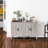 Farmhouse Buffet Sideboard Cabinet with Doors andAdjustable Shelves, Coffee Bar Storage Cabinet for Dining Room, 47.25"W