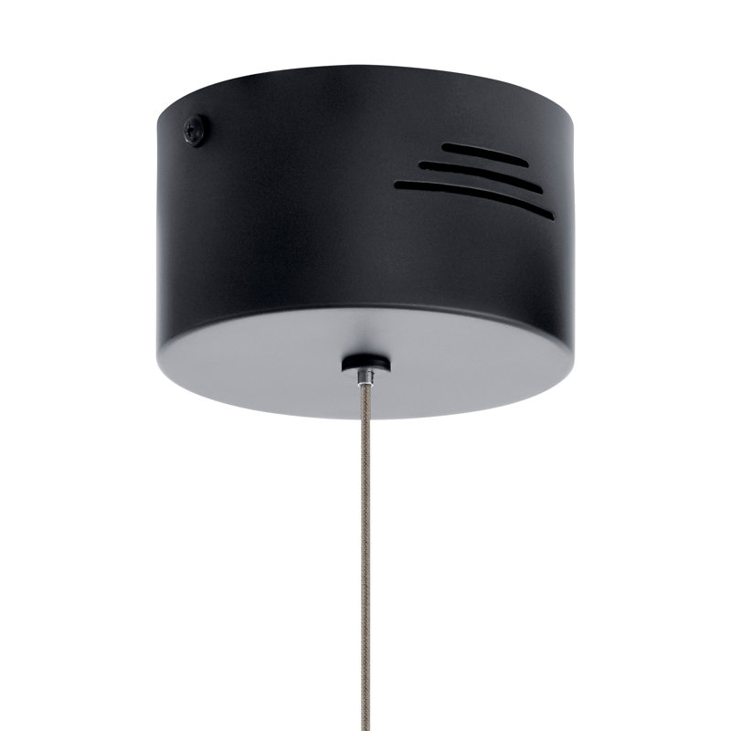 Luminaire suspendu géométrique à 1 lumière Excalibur, Noir mat
