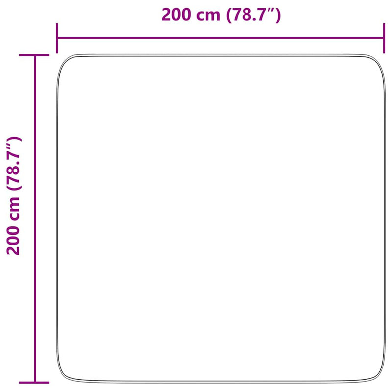 Solid Colour Area Rug, Square 200cm