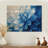 Velvet Blue Cactus Flowers IV - Traditional Wooden Wall Art On Natural Pine Wood-448577995