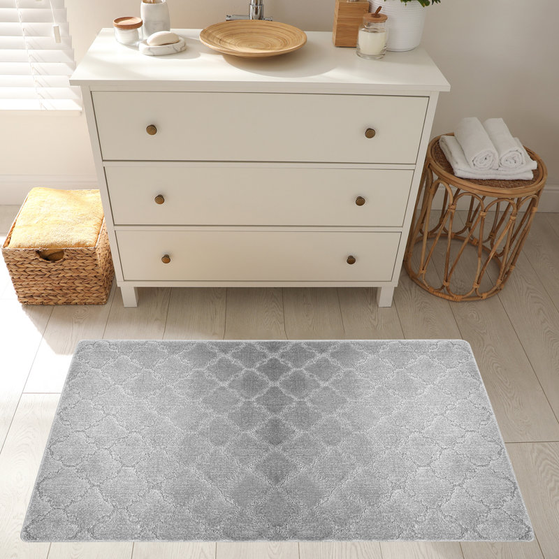 Tapis de cuisine, Rectangle 2 pi 8 po x 5 pi 4 po, Gris clair