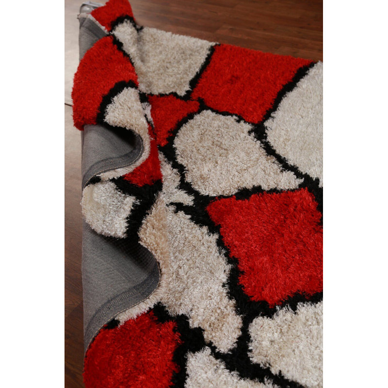 Tapis oriental contemporain à poils longs 5 x 8 po