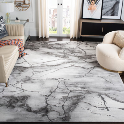 Swindle Abstract Grey/Silver Area Rug