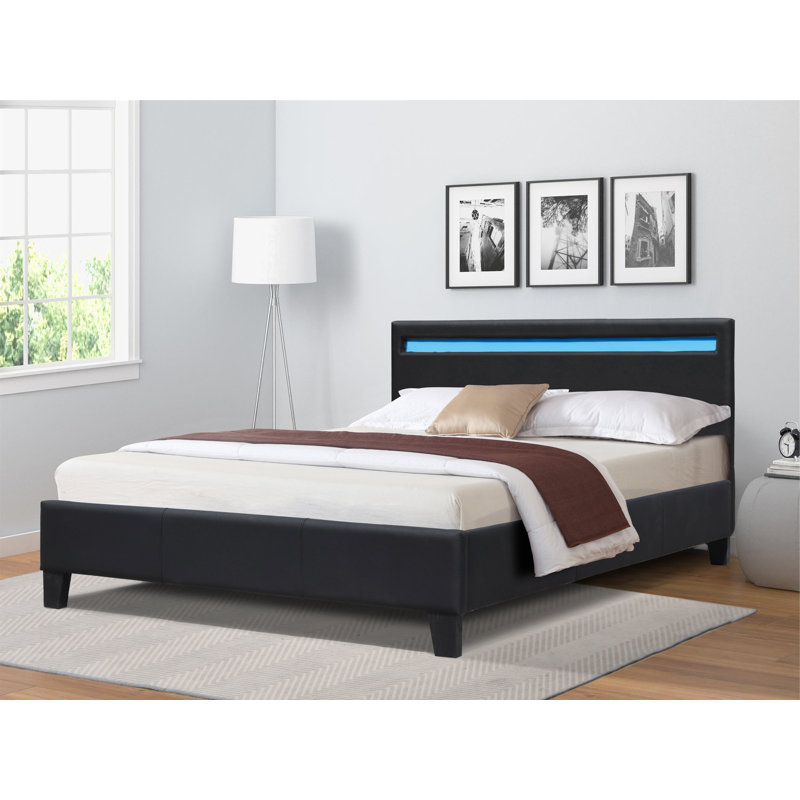 Neomi Upholstered Bed, Black, Kingsize (5')