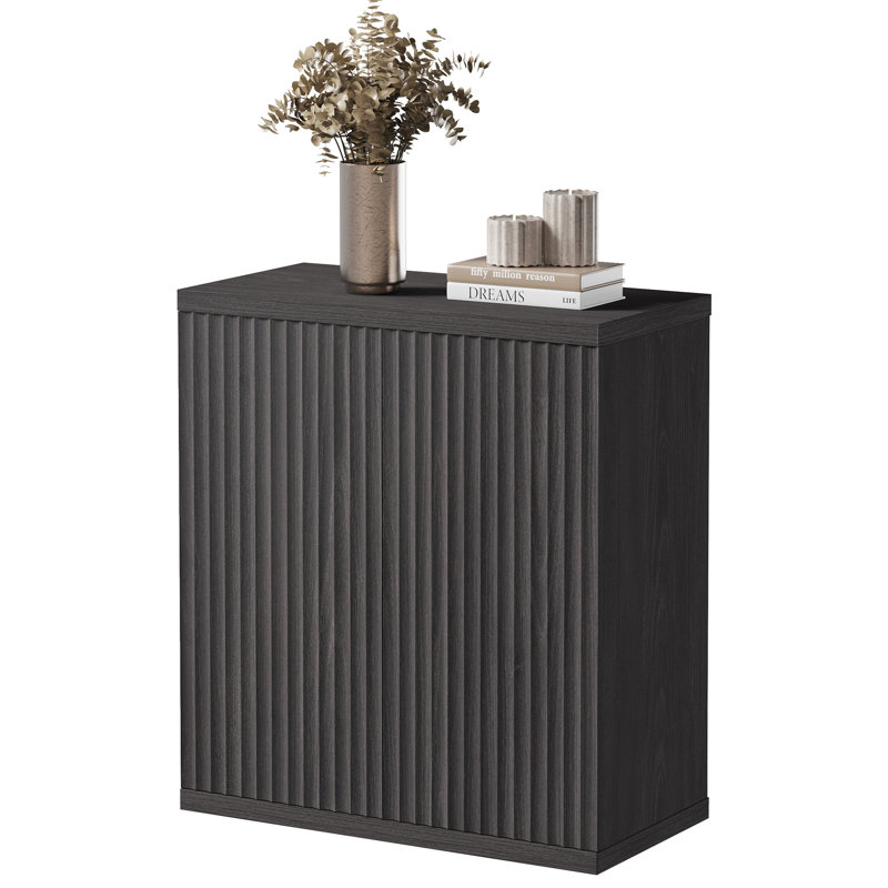 Armoire d'appoint avec tablettes réglables Cesiro, Aulne gris foncé, 1