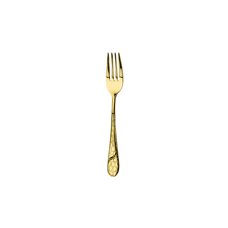 Coccodrillo Dessert Fork - 24 Pieces - Gold, Oro