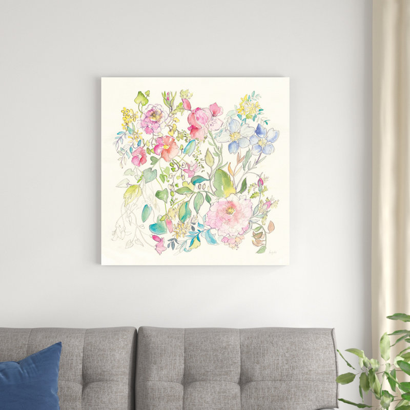 «Cottage Blooms» par Kristy riz, reproduction sur toile tendue, H 30 po x l 30 po