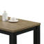 Ensemble de tables basses et de bout Tex 3 pièces, plateau brun, pieds en bois-114018834