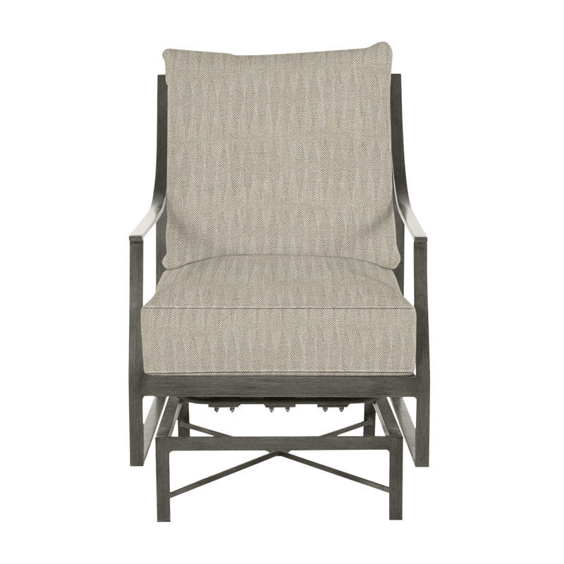 Méridienne d'extérieur en aluminium forgé Monaco, Welt, Gris ardoise, Chevron sable
