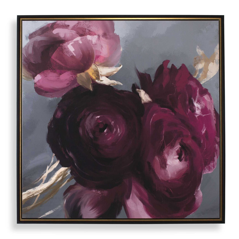 «Uttermost Plum Ranculus», art floral encadré