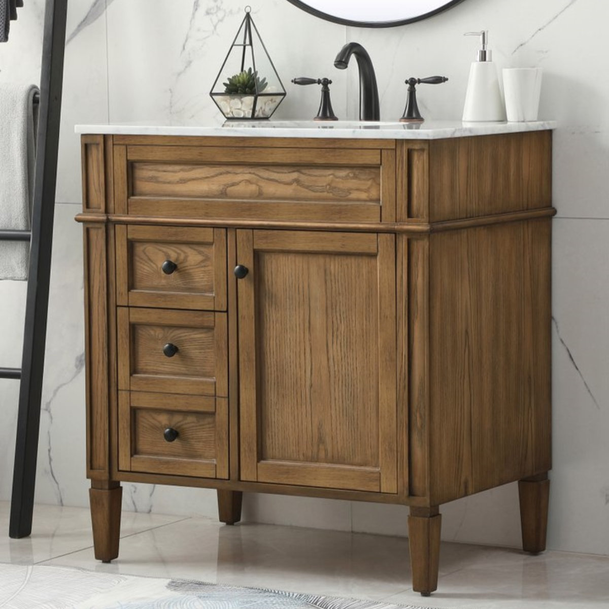 Rivers 32'' Single Bathroom Vanity, Coffee