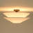 Nara 1 - Light French Medieval Linen Fabric Tiered Gull Semi Flush Mount-553111212