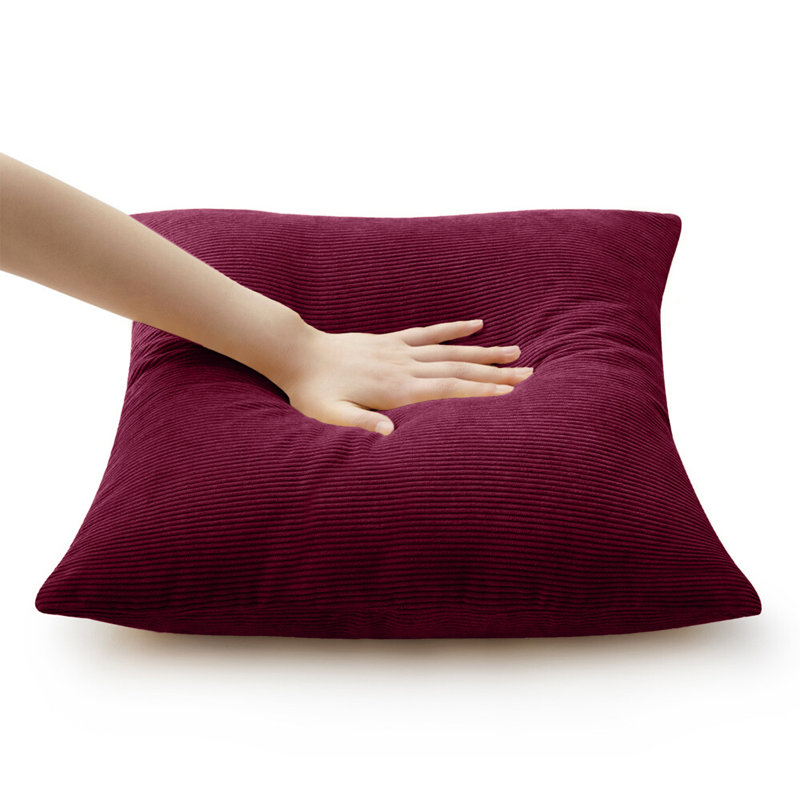 Striped Square Throw Pillow Insert, Red