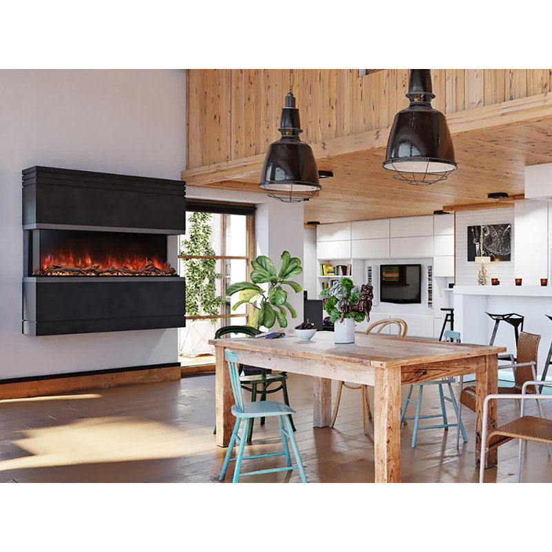 Foyer électrique mural Flames Landscape, H 24,8 po x l 80 po x P 11,5 po
