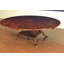 84" Round Perimeter Leaf Mahogany Dining Table