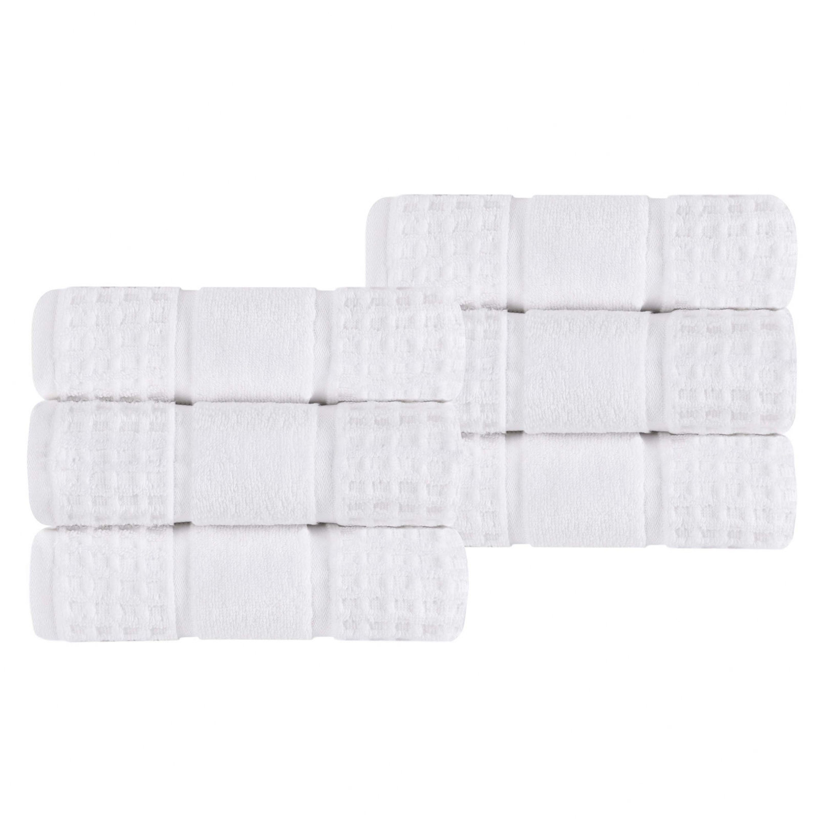 Camillah Waffle Cotton Hand Towel Set, White