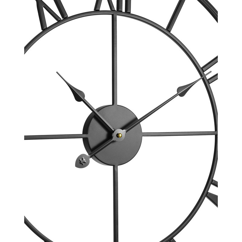 Wall Clock Alarm Clock 24 in Roman Numerals Battery Operated Silent Clocks for Living Room