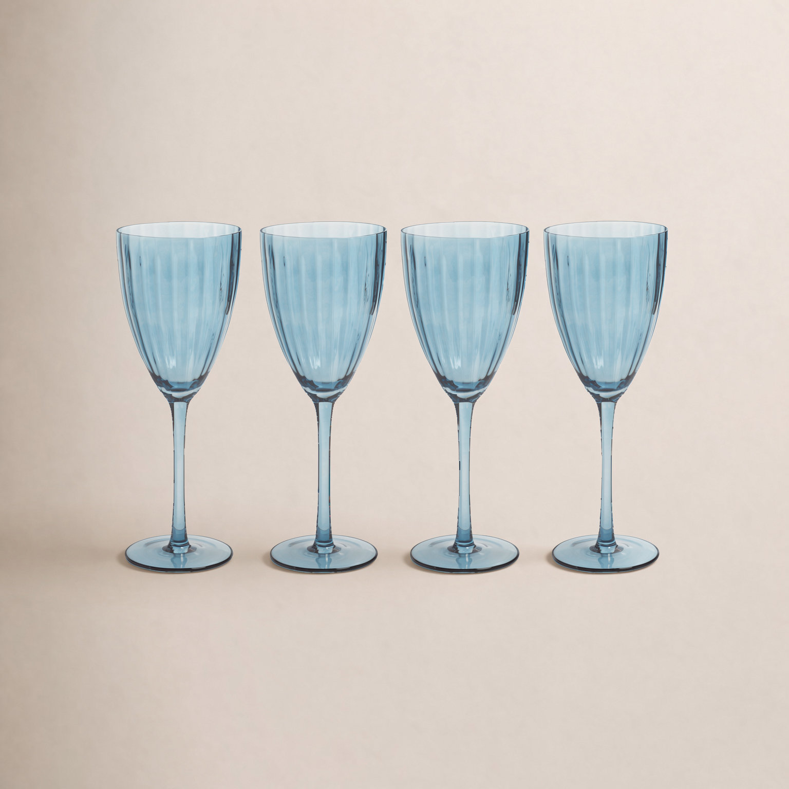 Boulder Optic White Wine Glasses, Blue Azure