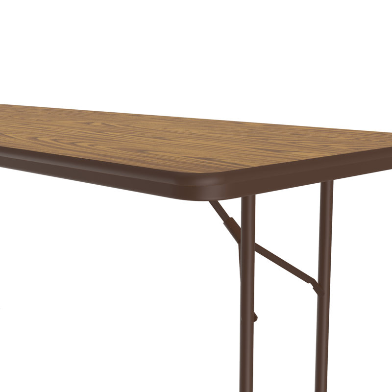 Table pliante rectangulaire 72'', H 29 po x L 30 po x l 96 po, Brun foncé / brun