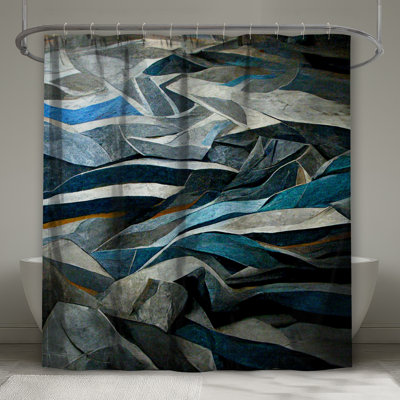 Rideau de douche abstrait - Art contemporain
