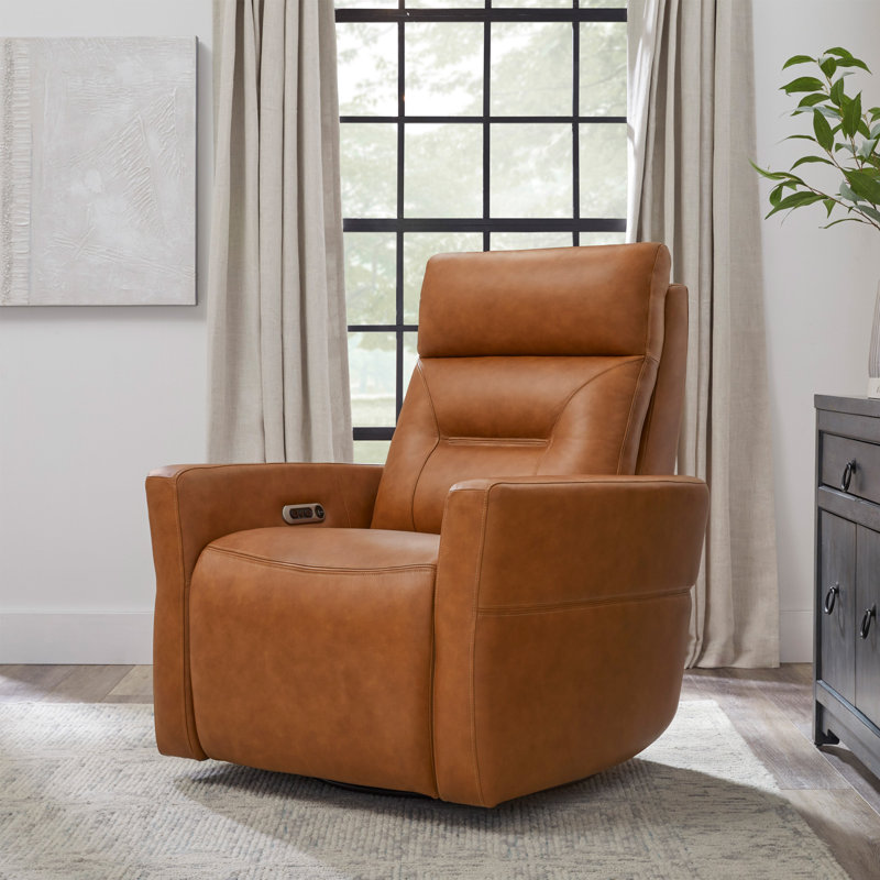Ashley Power Swivel Glider Recliner P2, Vintage Caramel