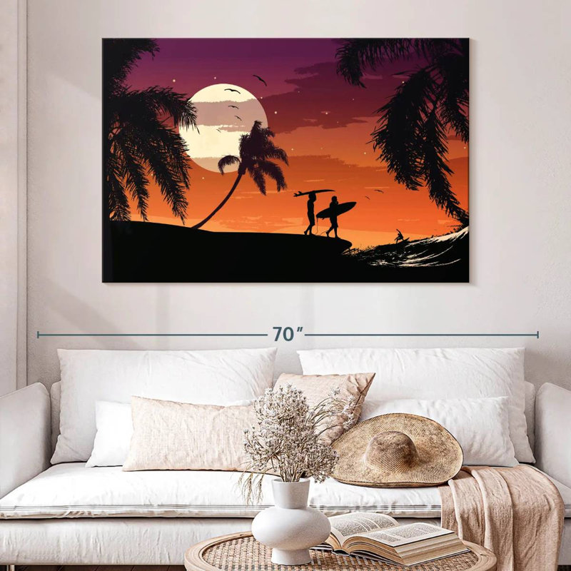 Surfeurs de nuit tropicaux Gillard, H 34 po x l 51 po