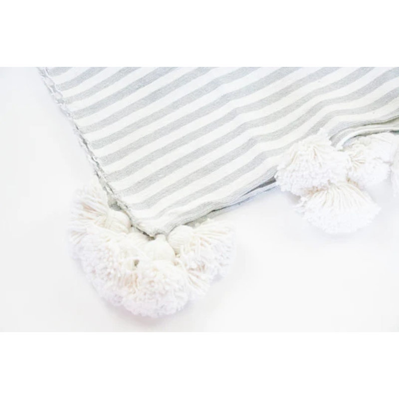 Housse de coussin IRIS THROW, Gris / blanc