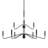 Pilar Two-Tier Nine-Light Matte Black Chandelier-127380321
