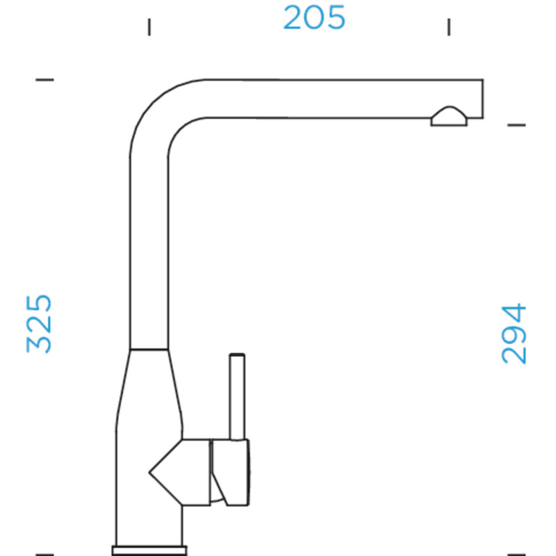 High Pressure Single Lever Monobloc Tap, Gunmetal