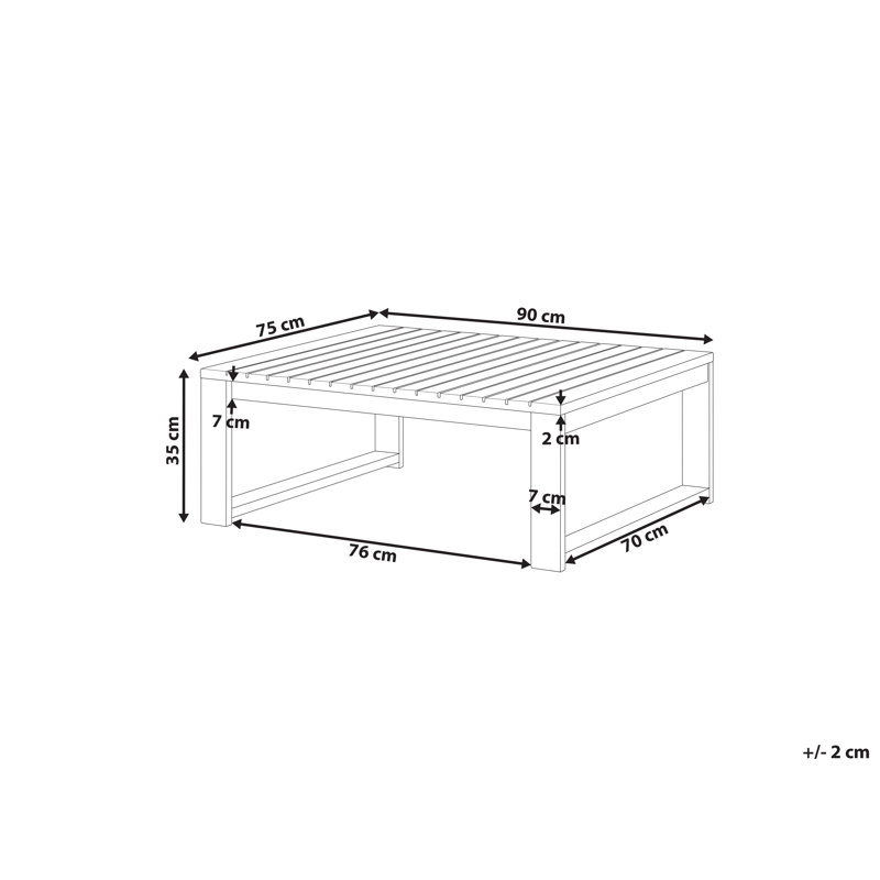 TIMOR Rectangular 90cm L Outdoor Coffee Table