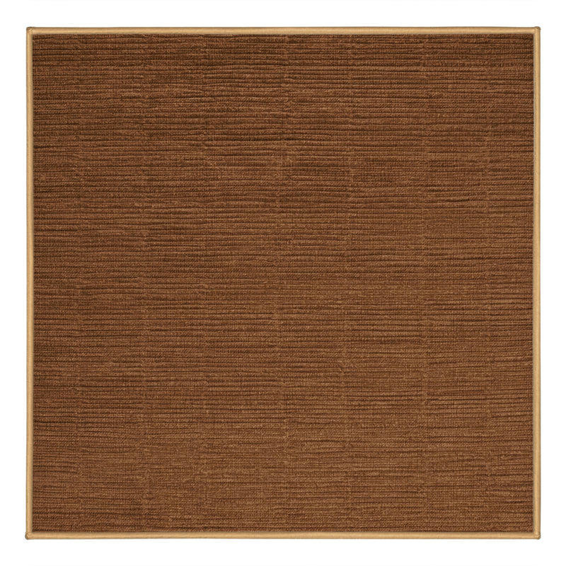 Machine Washable Solid Brown Area Rug, Square 6'