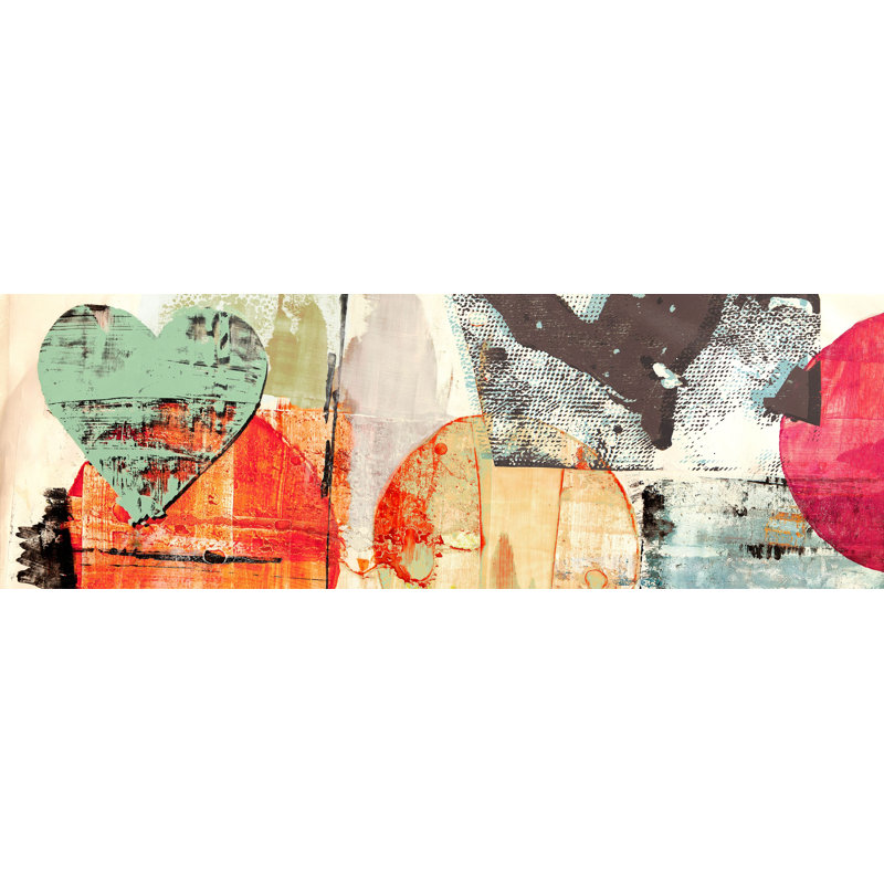 Pop Love 1 Piece Wrapped Canvas Painting, 40cm H x 120cm W x 4cm D