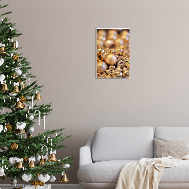 Ornements de Noël brillants Cloches at-259, H 19 po x l 13 po x P 0,5 po, Plaque murale