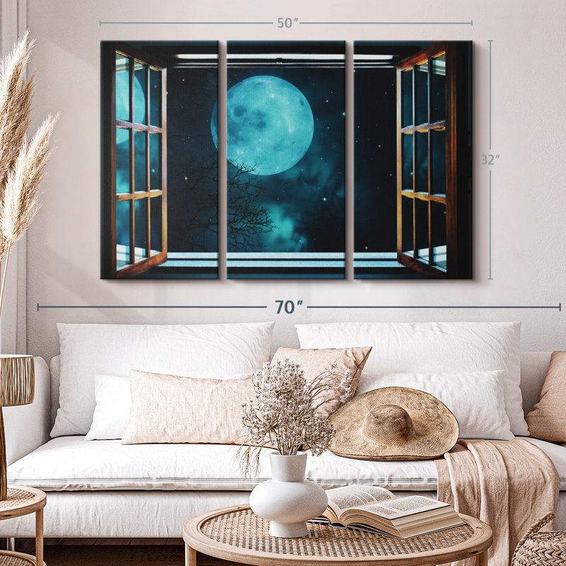 «Moon Sparkles», 3 pièces, H 32 po x l 50 po x P 1,25 po