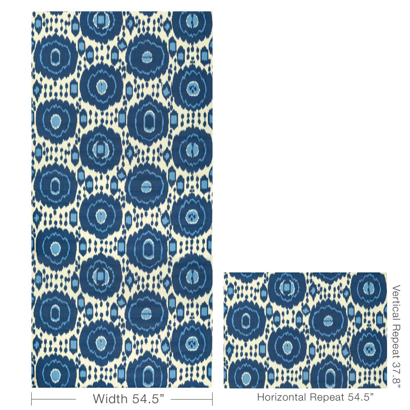 Louverne Mayenne 26.28' L x 53.54" W Wallpaper Roll, Blue