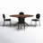 Cobos 4 - Person Pedestal Dining Set