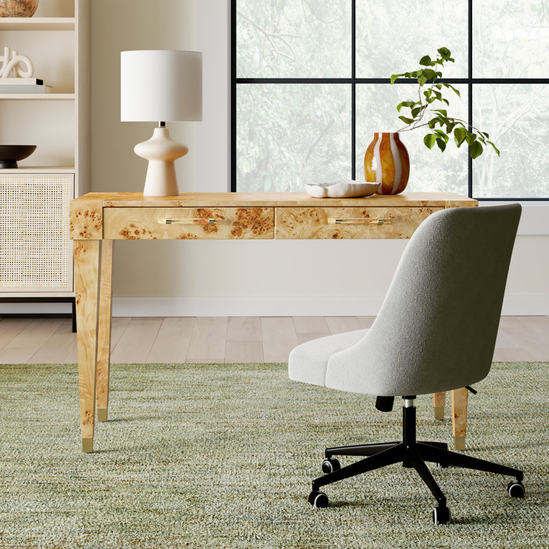 Elianna Solid Wood Top Writing Desk, Natural