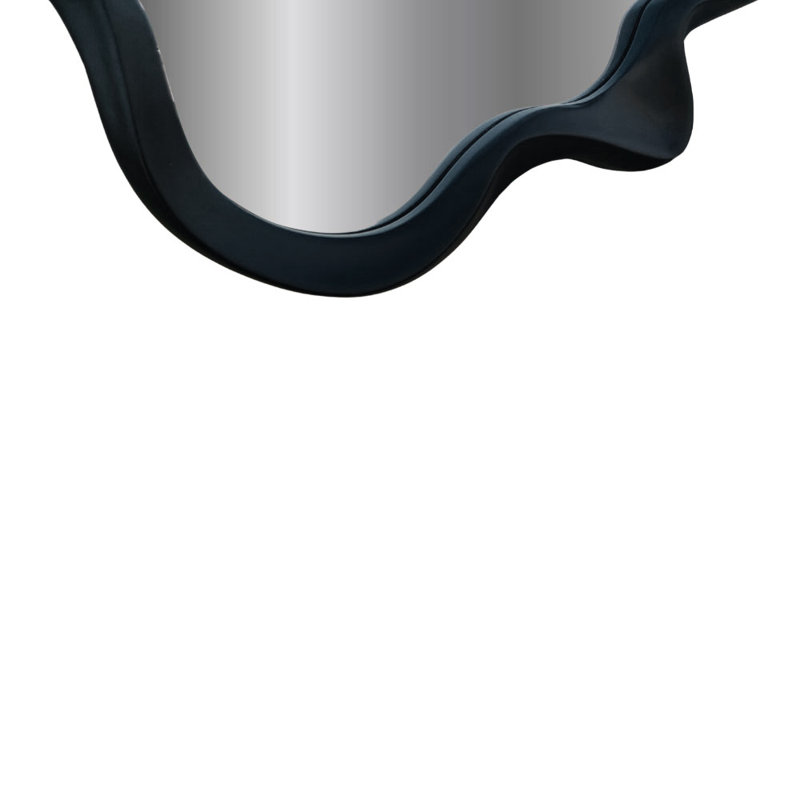 Irregular Wave Mirror, Black
