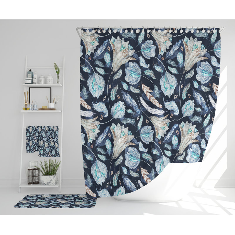 Nazik Polyester Shower Curtain Set