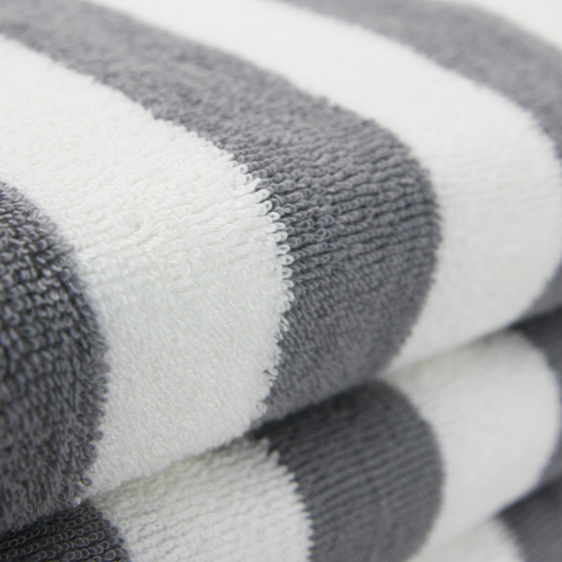Arkwright California Cabana 100% Cotton 30x70 Beach Towel (Pack of 4), Gray