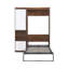 Lit escamotable simple avec armoire murale, blanc