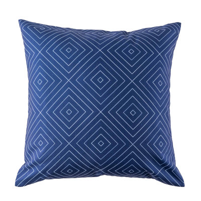 Coussin décoratif carré bleu marine Geo